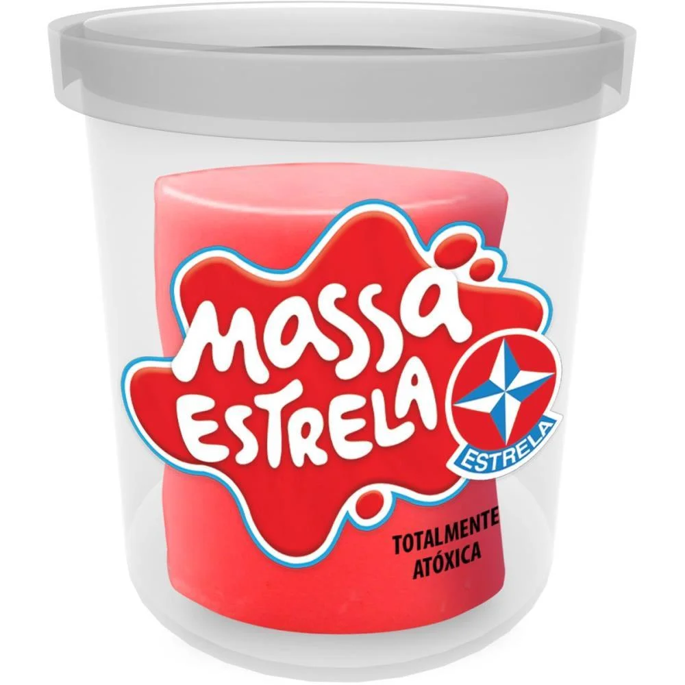 Massa Para Modelar Criativa Massa Estrela Pote Unico Estrela