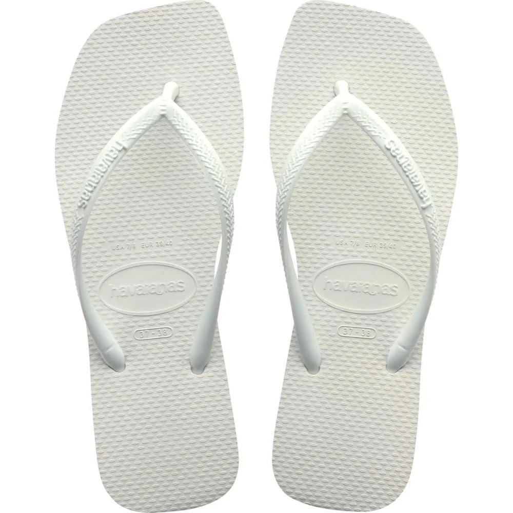 Chinelo Havaianas Feminino Slim Square 37/8 Branco Havaianas (Par)