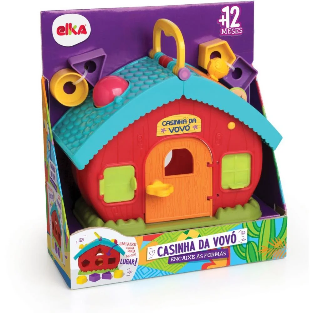 Brinquedo Educativo Casinha Da Vovo Encaixe Formas Elka