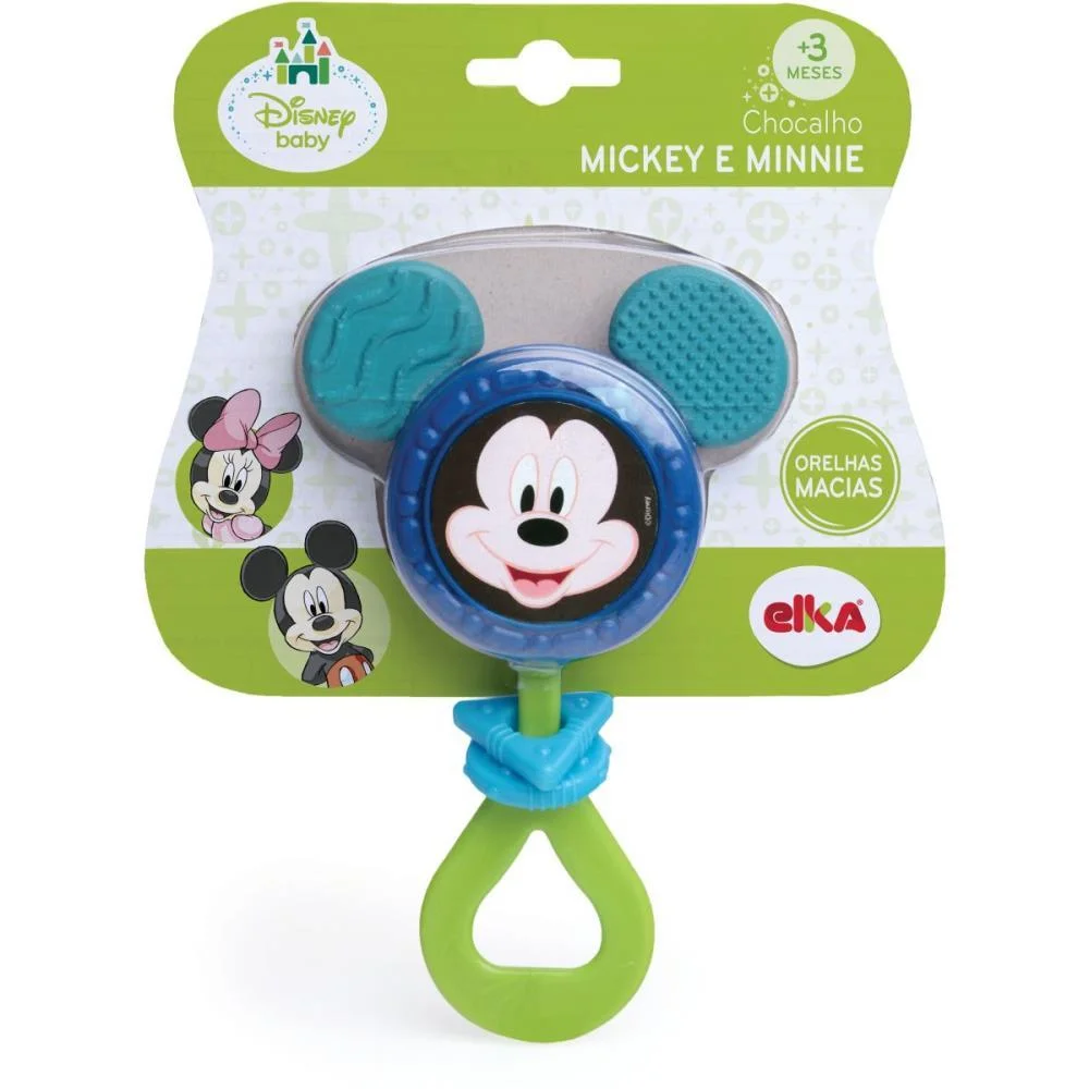 Brinquedo Para Bebe Mickey Chocalho Elka