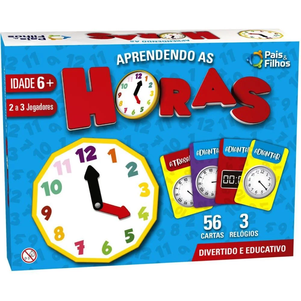 Brinquedo Pedagogico Aprendendo As Horas Pais E Filhos
