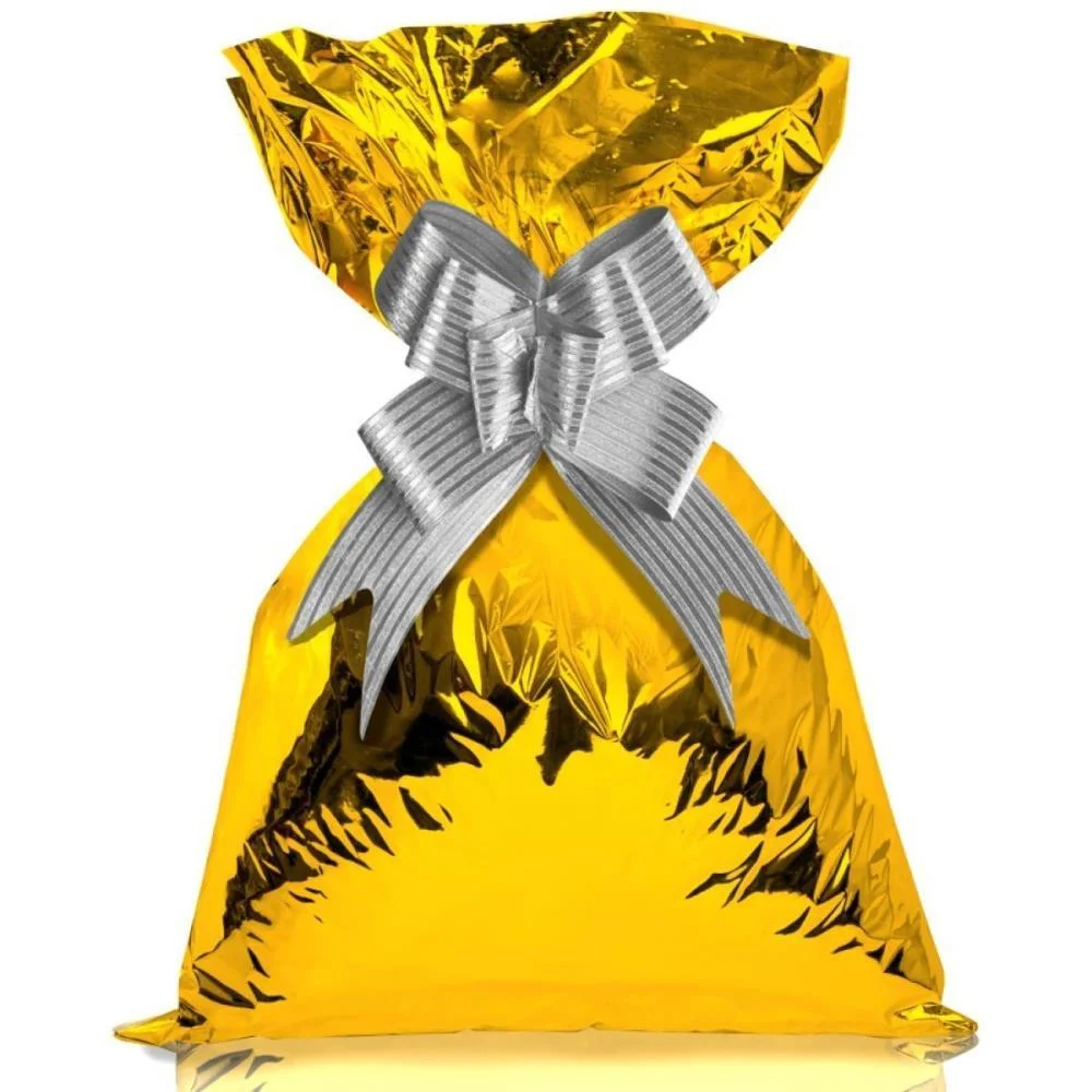 Saco Metalizado 15X29Cm Ouro Liso Gala Embalagens (Pct.c/50)