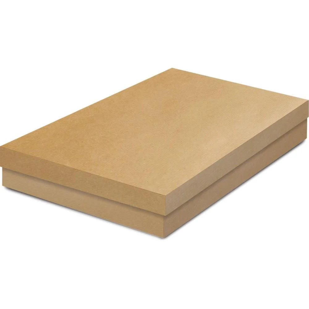 Caixa Para Presente Com Tampa Retangular Kraft M 30X21X4,5Cm Cromus (Pct.c/10)