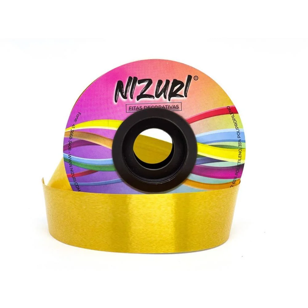 Fita Poli Lisa 16Mmx50M Dourado Nizuri (Rolo)