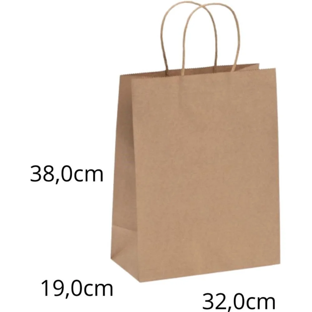 Sacola Para Presente Kraft G 38X32X19Cm Scrity (Pct.c/10)