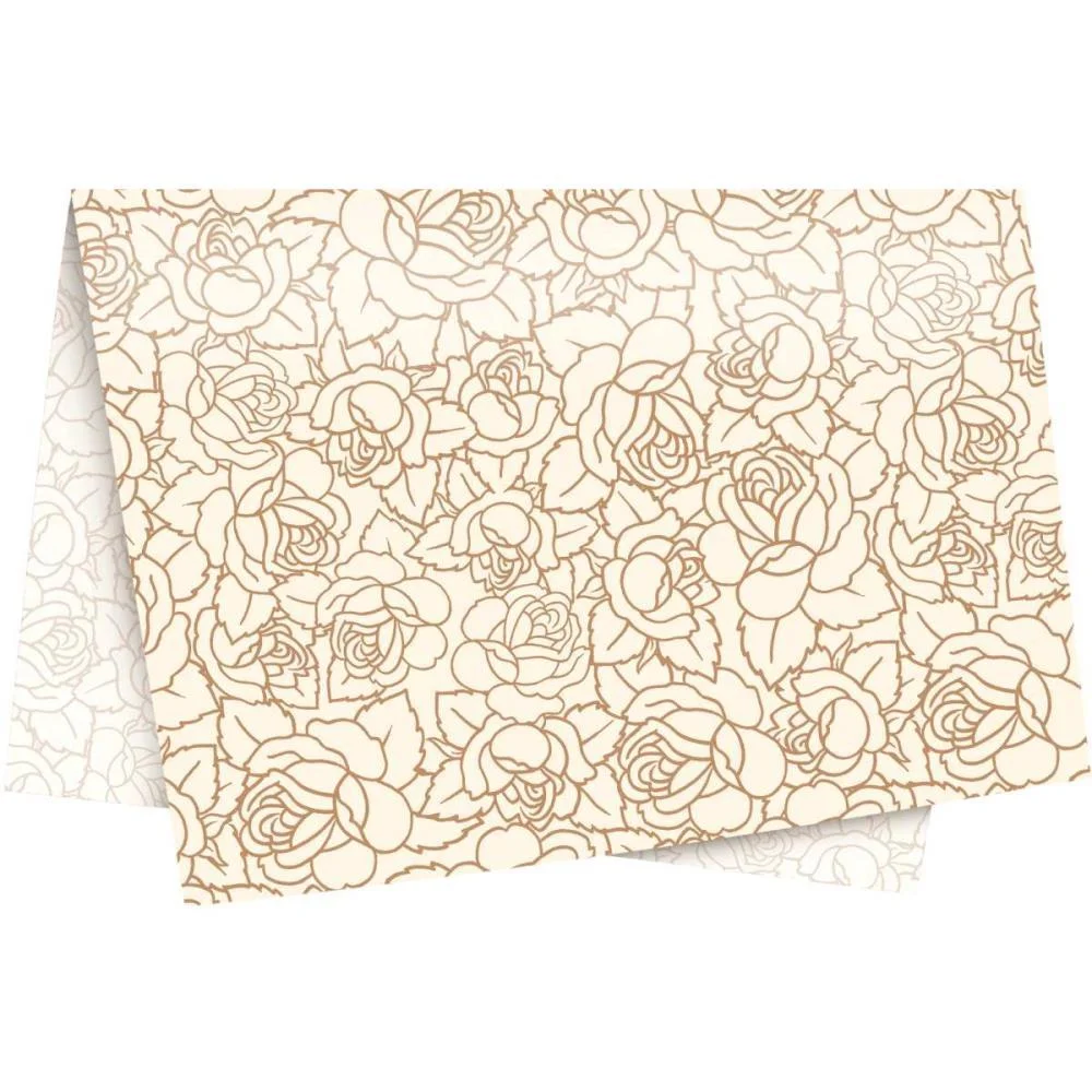 Papel Seda Decorado Decorado Gabriella 49X69Cm 20G Cromus (Pct.c/50)