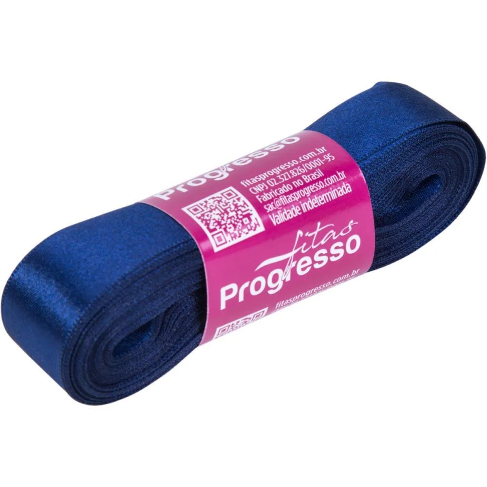 Fita De Cetim 22Mm 10M. Azul Marinho 215 Fitas Progresso