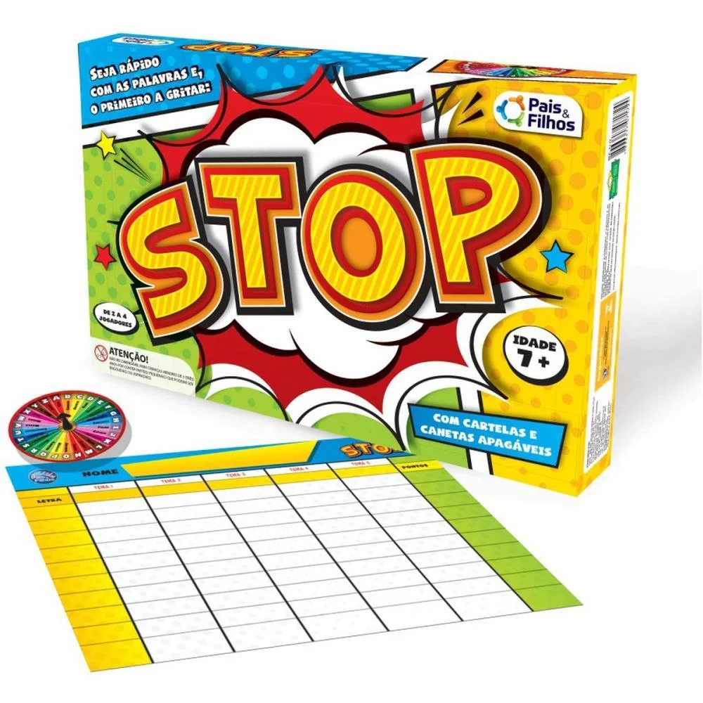 Jogo Diverso Stop Pais E Filhos