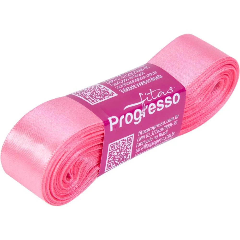 Fita De Cetim 22Mm 10M. Rosa Petala 009 Fitas Progresso