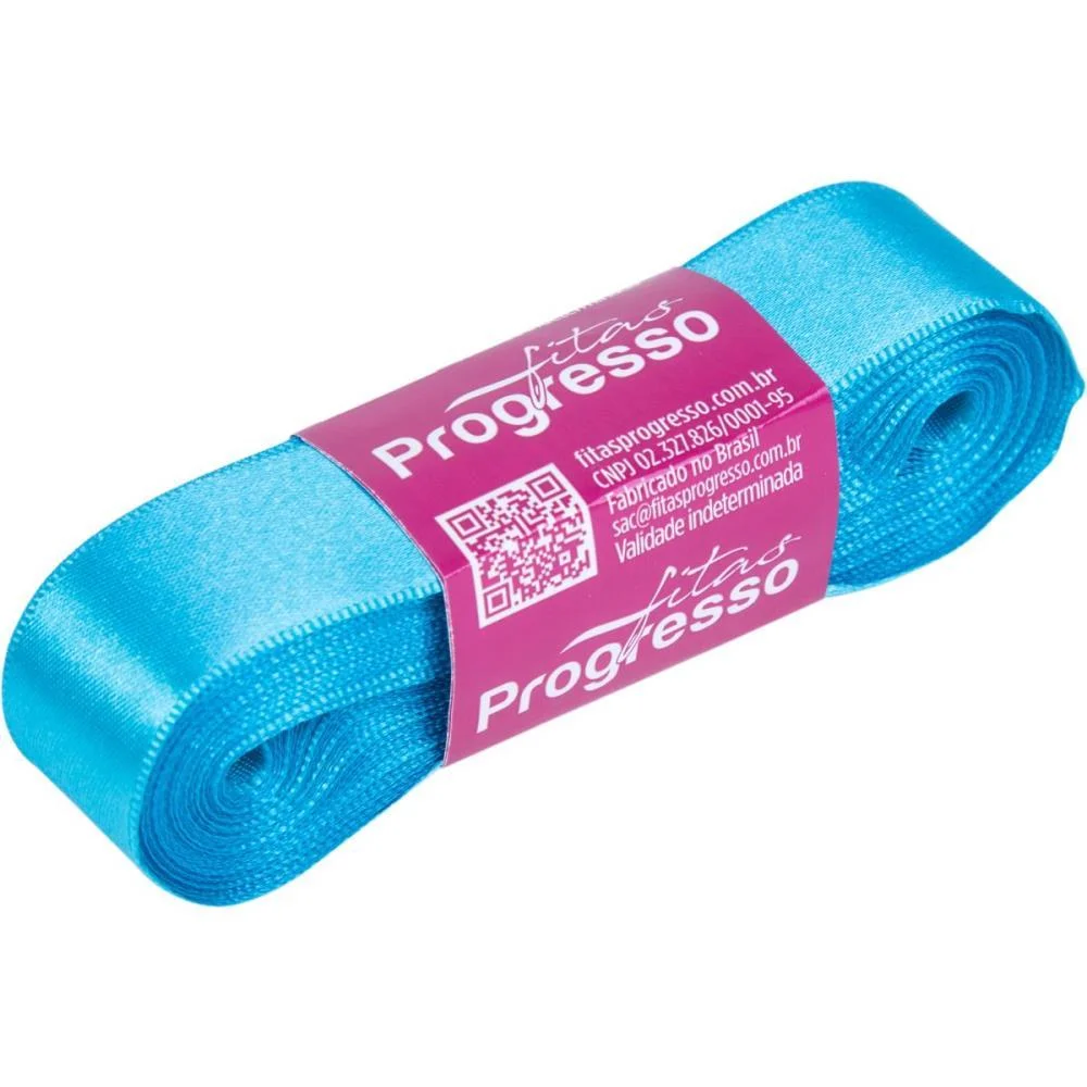 Fita De Cetim 22Mm 10M. Azul Turqueza 213 Fitas Progresso