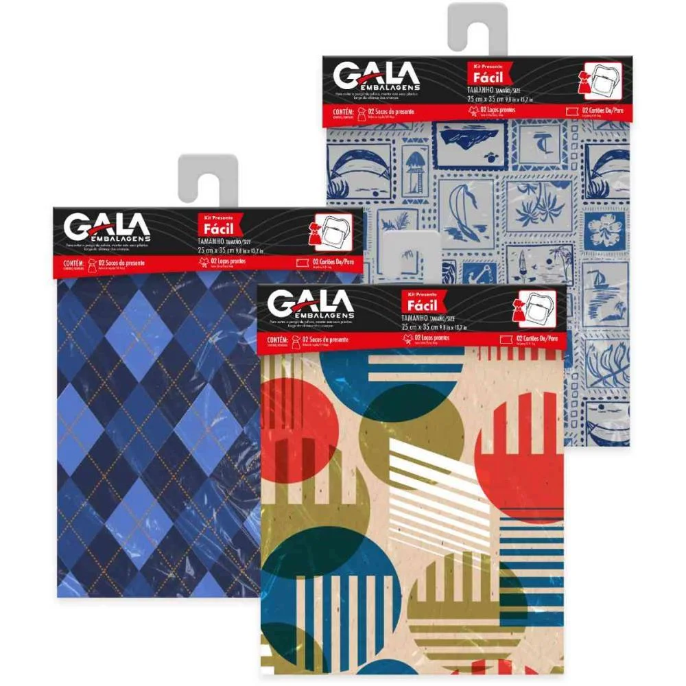 Saco Metalizado 25X37Cm Saco+Laco 25X35Cm Sort.bl.c/2U Gala Embalagens (Pct.c/40)
