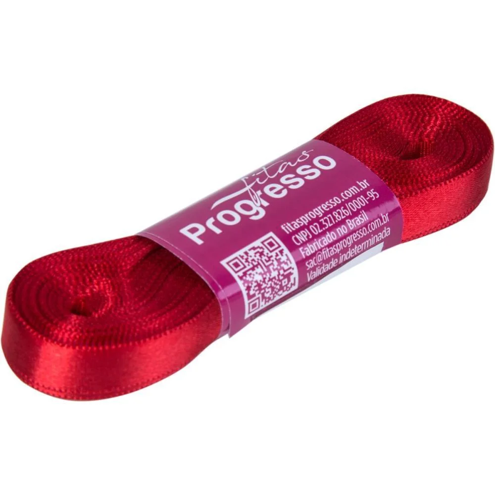 Fita De Cetim 10Mm 10M. Vermelho 209 Fitas Progresso