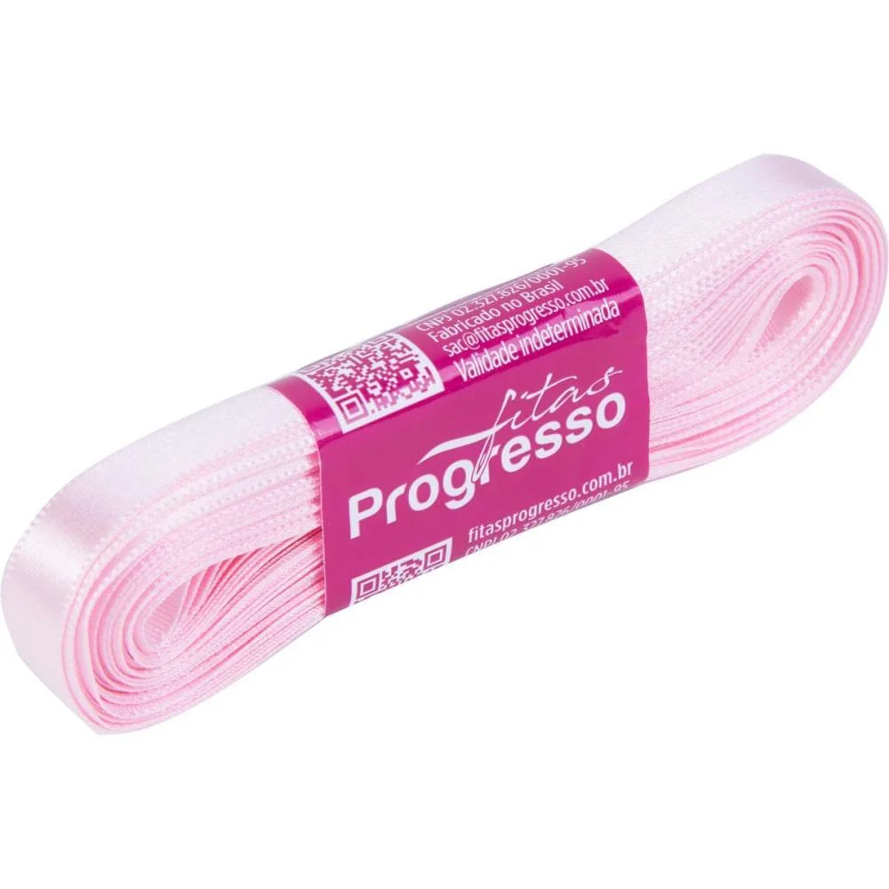 Fita De Cetim 10Mm 10M. Rosa Bebe 310 Fitas Progresso
