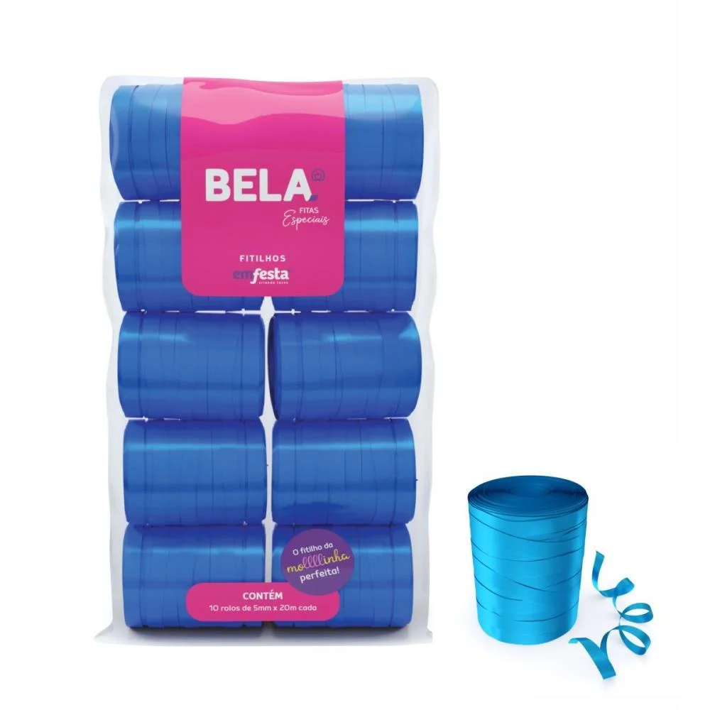 Fitilho 5Mmx50M Azul Royal Emfesta (Pct.c/10)