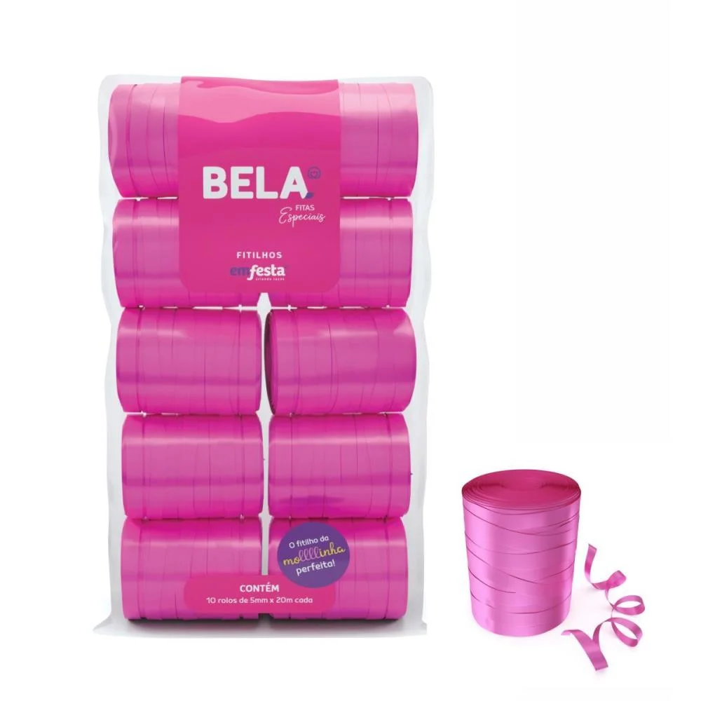 Fitilho 5Mmx50M Pink Emfesta (Pct.c/10)