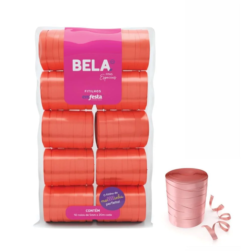 Fitilho 5Mmx50M Rosa Antigo Emfesta (Pct.c/10)