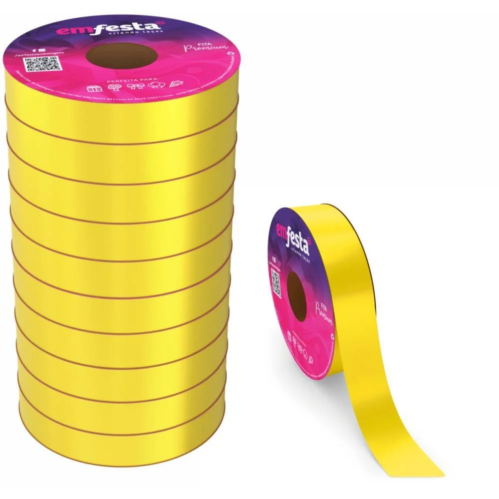 Fita Poli Lisa 15X50M Amarela Emfesta (Pct.c/10)