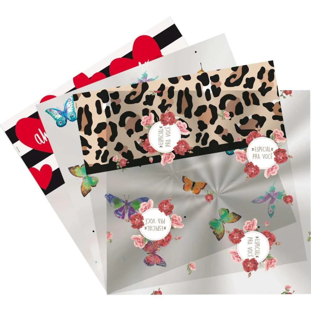 Saco Para Cesta 60X75Cm. Diversas Estampas Cromus (Pct.c/25)