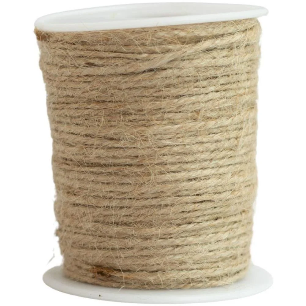 Fio De Juta 2Mm Natural 50M. Kit (Rolo)