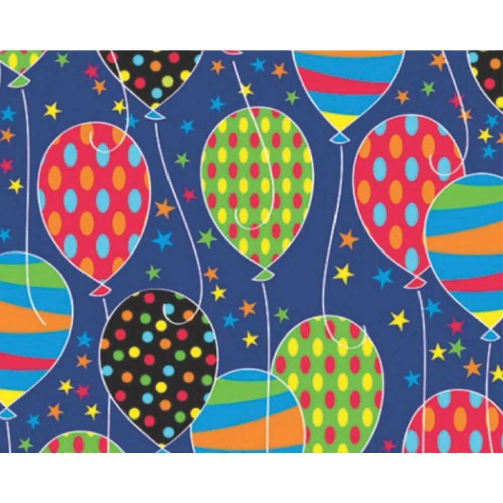 Papel Presente Bobina Couche 60Cm.mod.346 Baloes V.m.p. (Bo-100Mts)