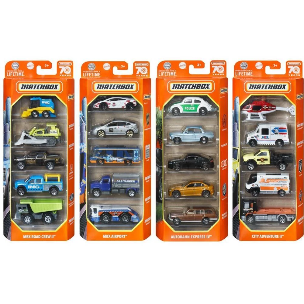 Matchbox Veículo Básico 1:64 5-Pack (S) Mattel (Blister)