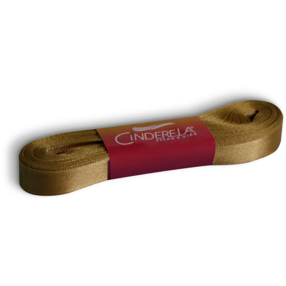 Fita De Cetim 10Mm 10M. Dourado Cinderela
