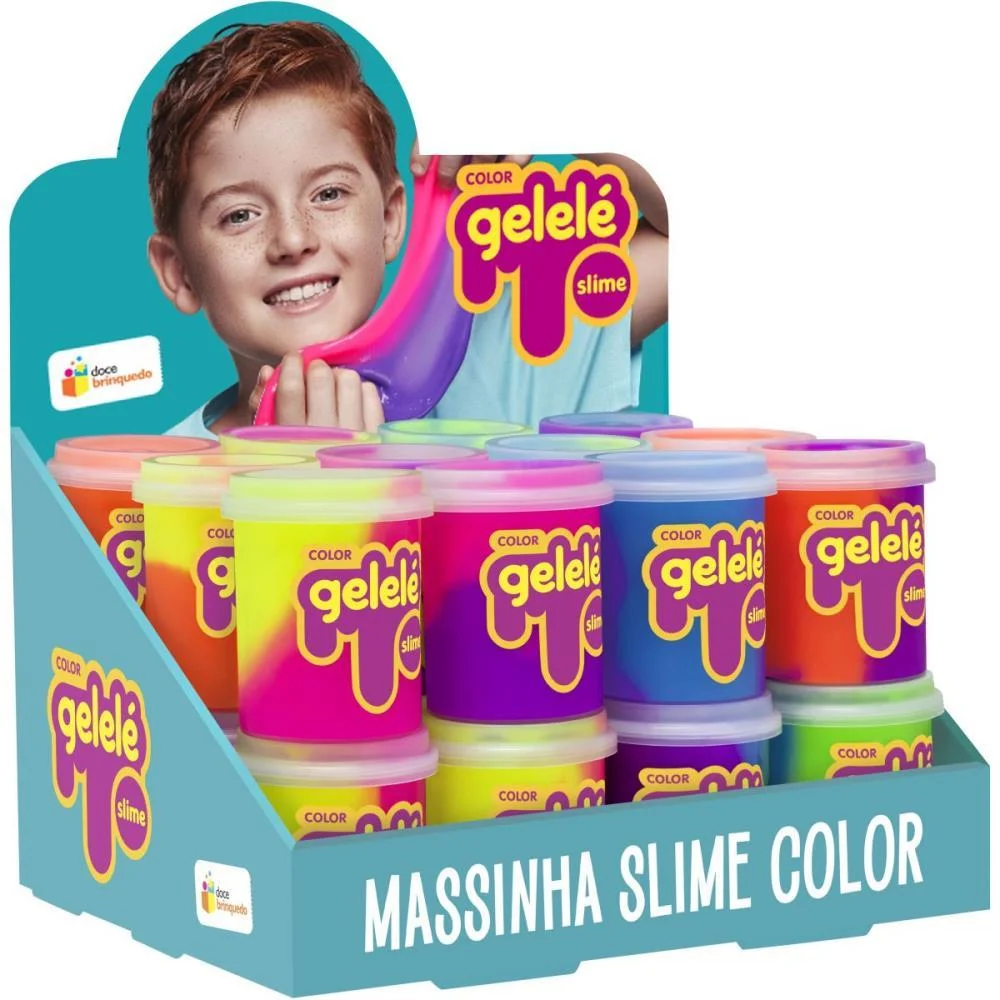 Slime Gelelé Pote Color 152G Doce Brinquedo C/ 24 Unidades
