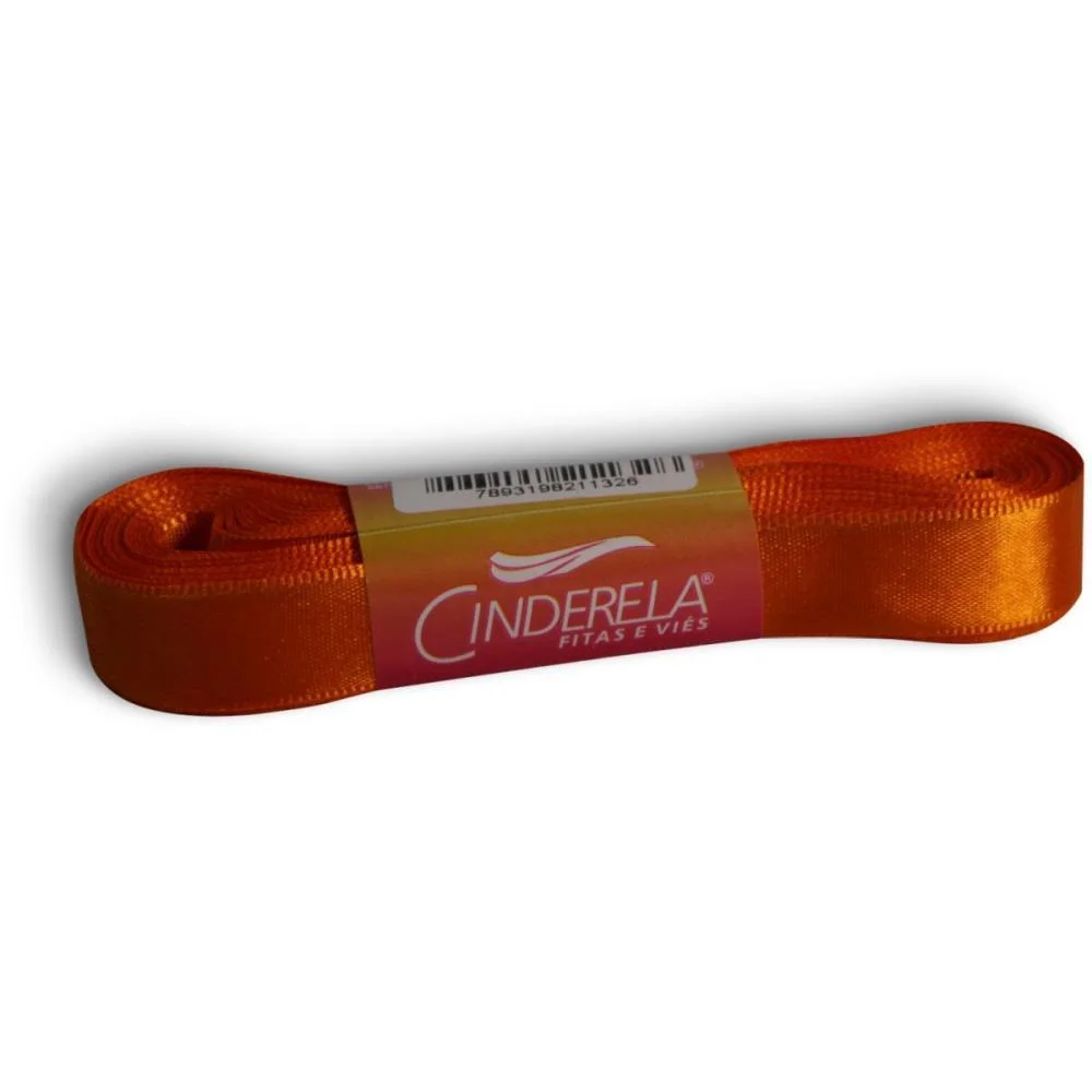Fita De Cetim 15Mm 10M. Laranja Cinderela