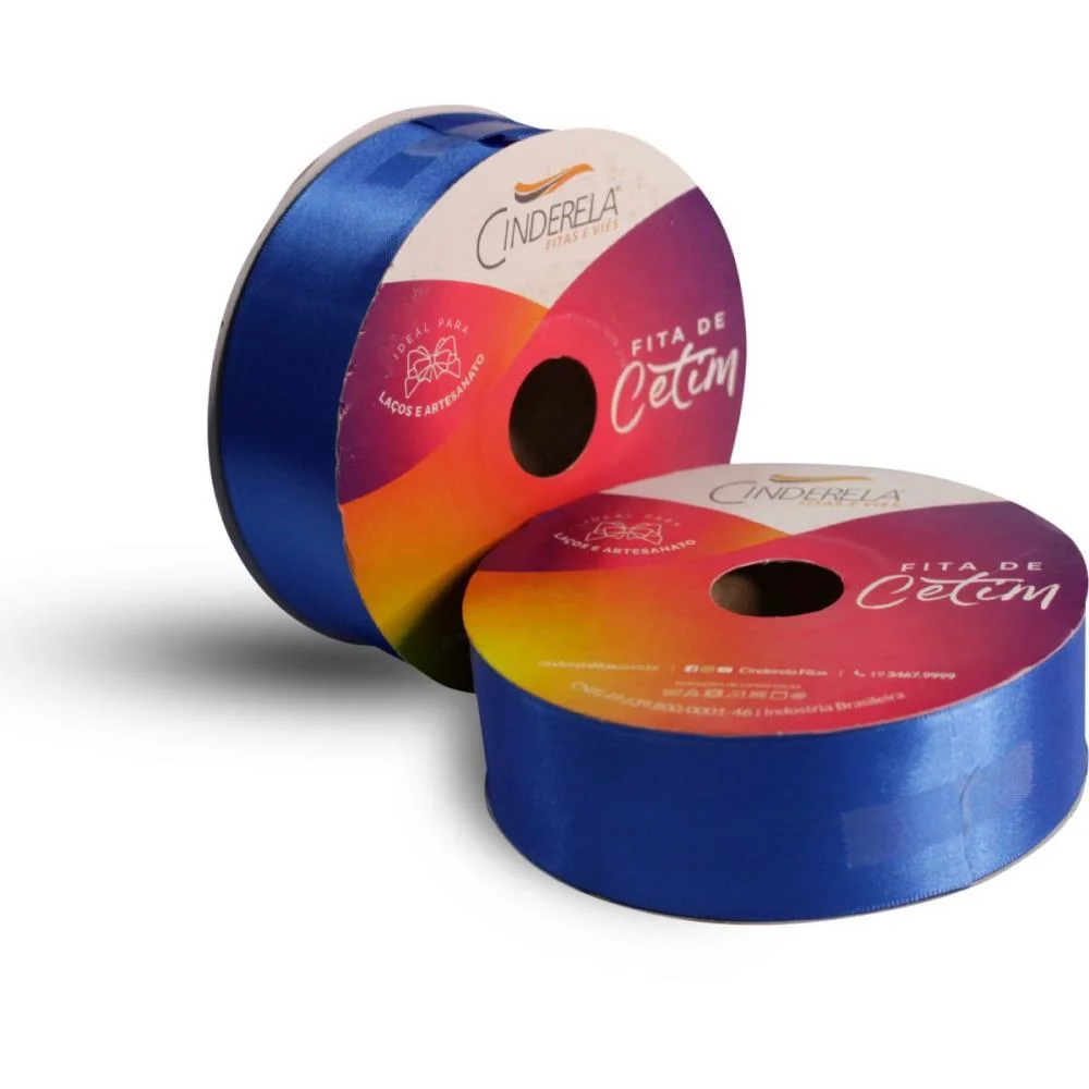 Fita De Cetim 38Mm 50M. Azul Royal Cinderela