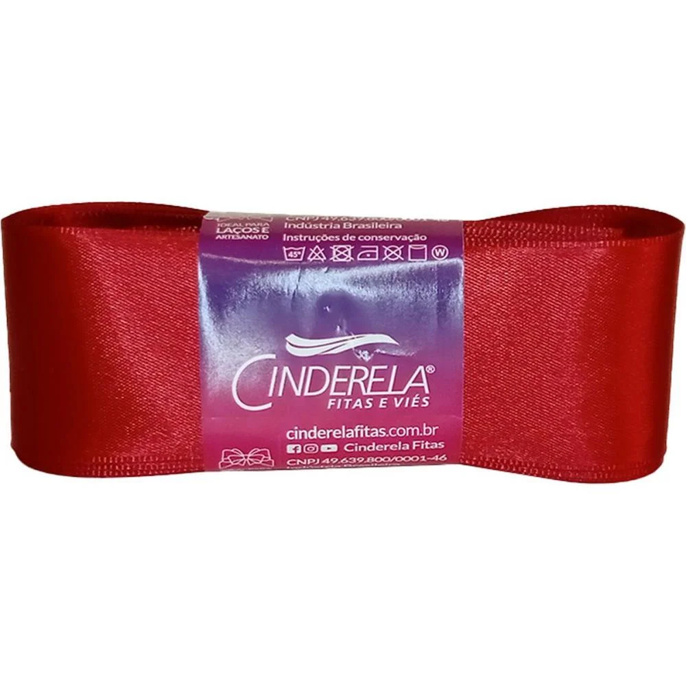 Fita De Cetim 38Mm 10M. Vermelho Cinderela