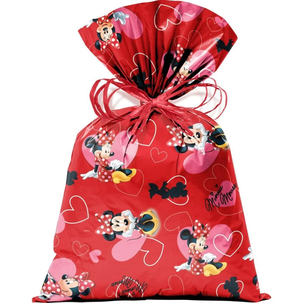 Saco Metalizado 60X90Cm Minnie Love Perolado Cromus (Pct.c/25)