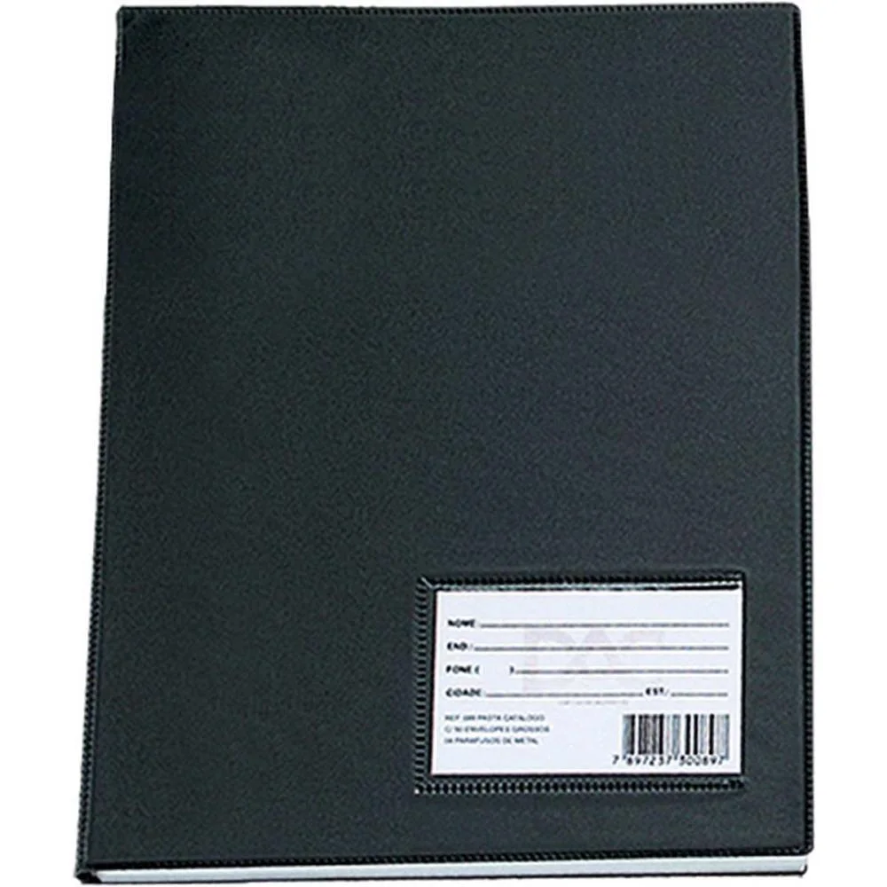Pasta Catalogo A3 30 Envelopes Medios Preta Dac Com 2 Unidades