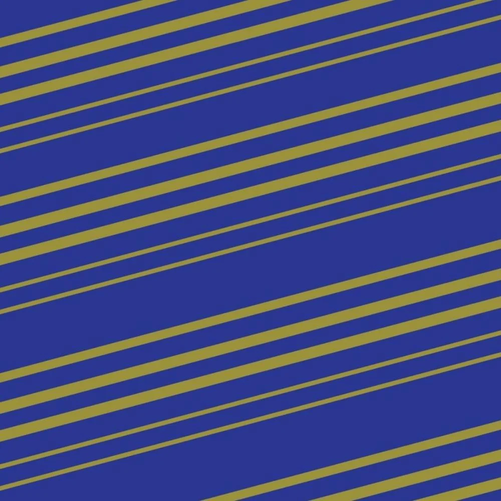 Papel Presente Bobina Couche 60Cm. Mod.319 Listrado Az/Ouro Gessele (Bo-100Mts)