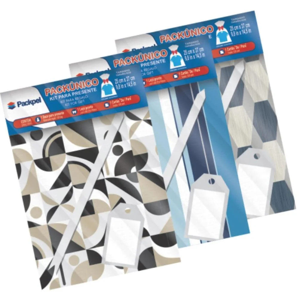 Saco Metalizado 45X60Cm Masculino Saco+Laco+Tag (S) Packpel (Pct.c/30)