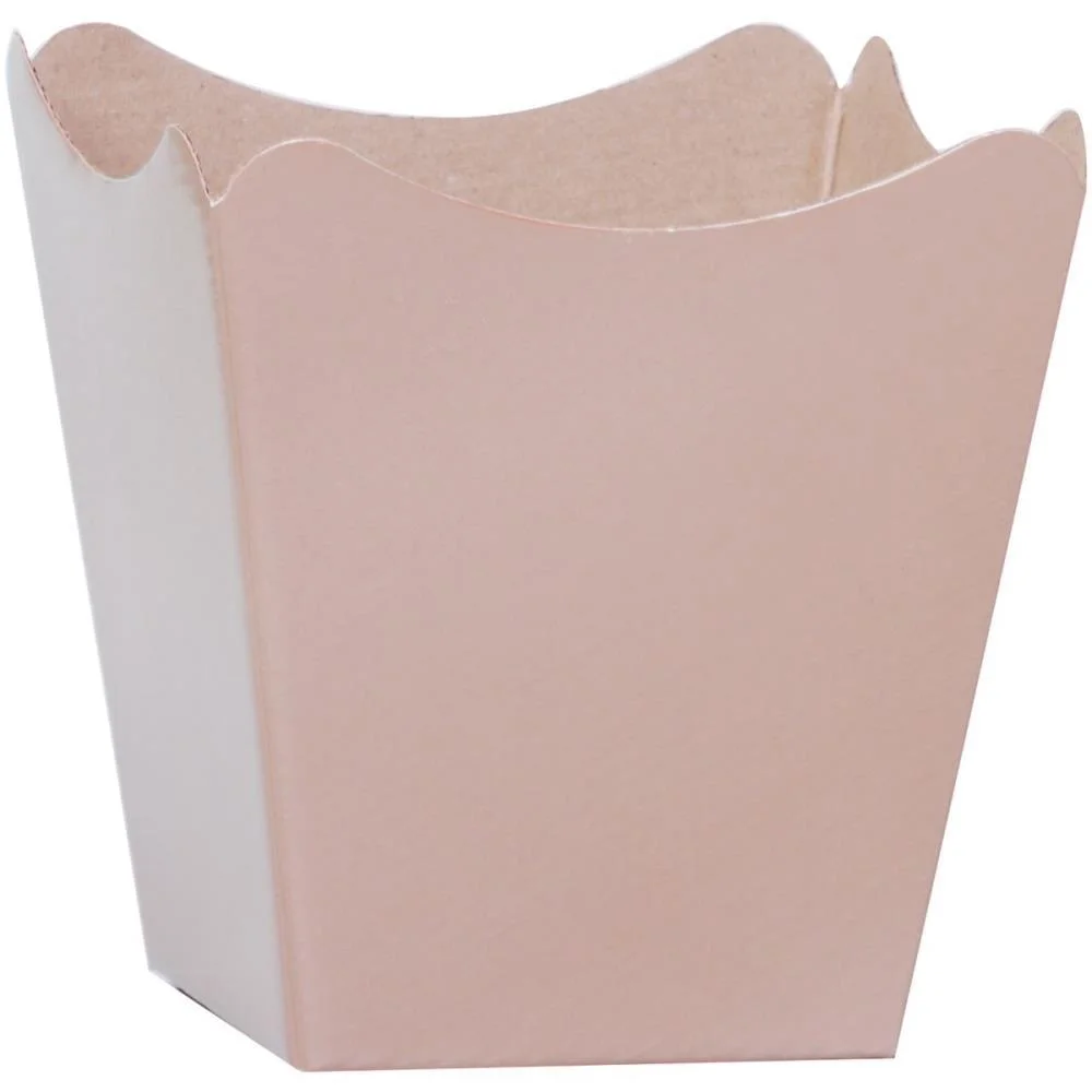 Cachepot Paper Liso Pote 11 Nude 11X11X9Cm Xingo Embalagens (Pct.c/10)
