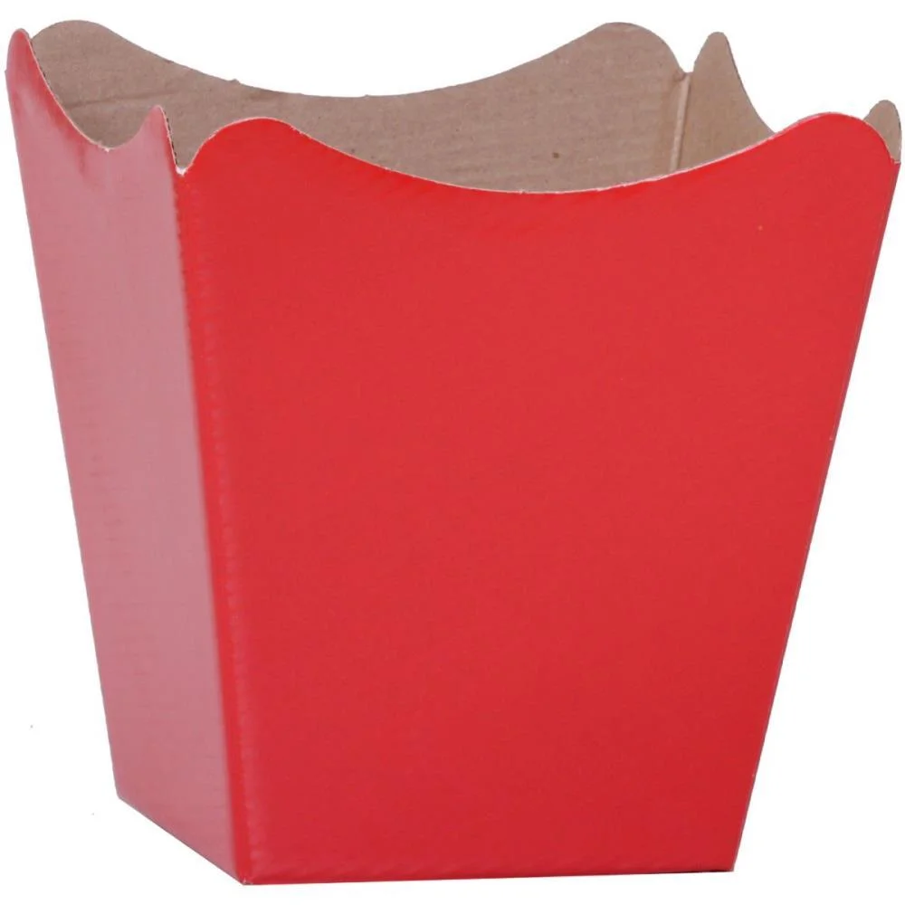 Cachepot Paper Liso Pote 15 Vermelho 16X17X11Cm Xingo Embalagens (Pct.c/10)