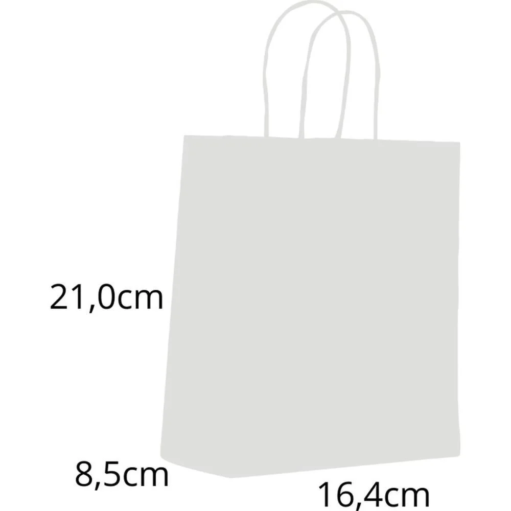 Sacola Para Presente Lisa Branca P 16,4X21X8,5Cm Scrity (Pct.c/10)