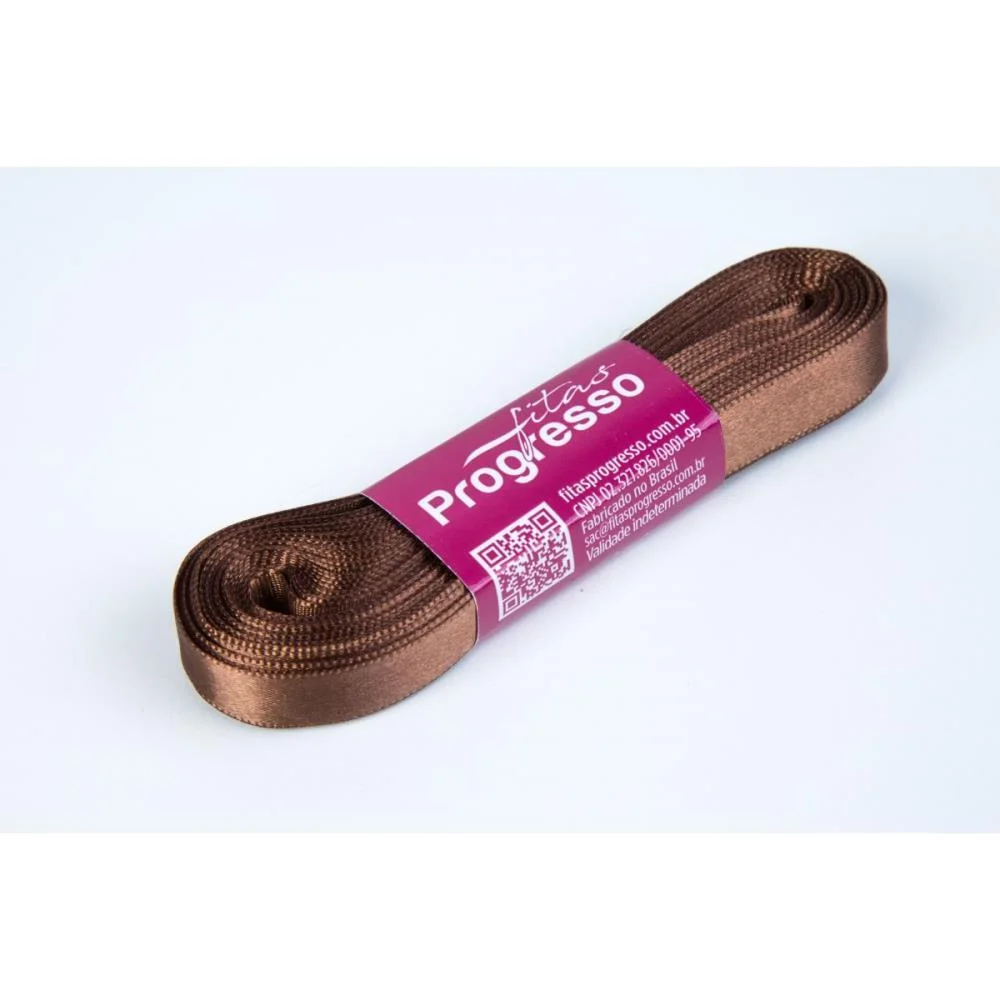 Fita De Cetim 10Mm 10M. Marrom 391 Fitas Progresso