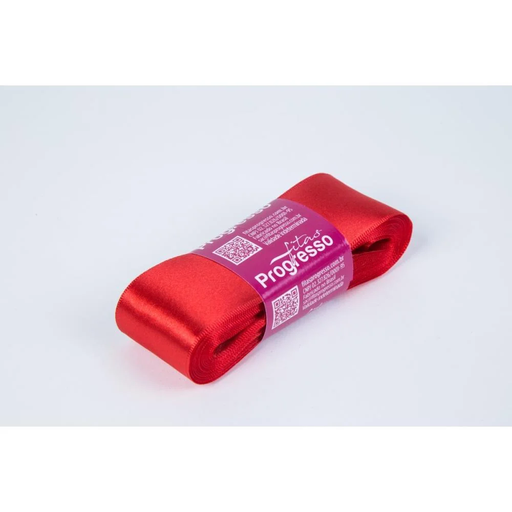 Fita De Cetim 38Mm 10M. Vermelho Tomate 1354 Fitas Progresso