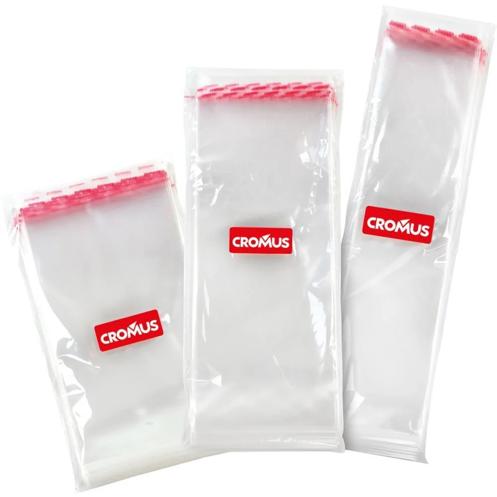 Saco Adesivado Transparente 5X22+3Cm Aba Cromus (Pct/100)