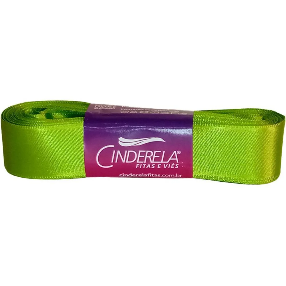 Fita De Cetim 22Mm 10M. Verde Folha Cinderela