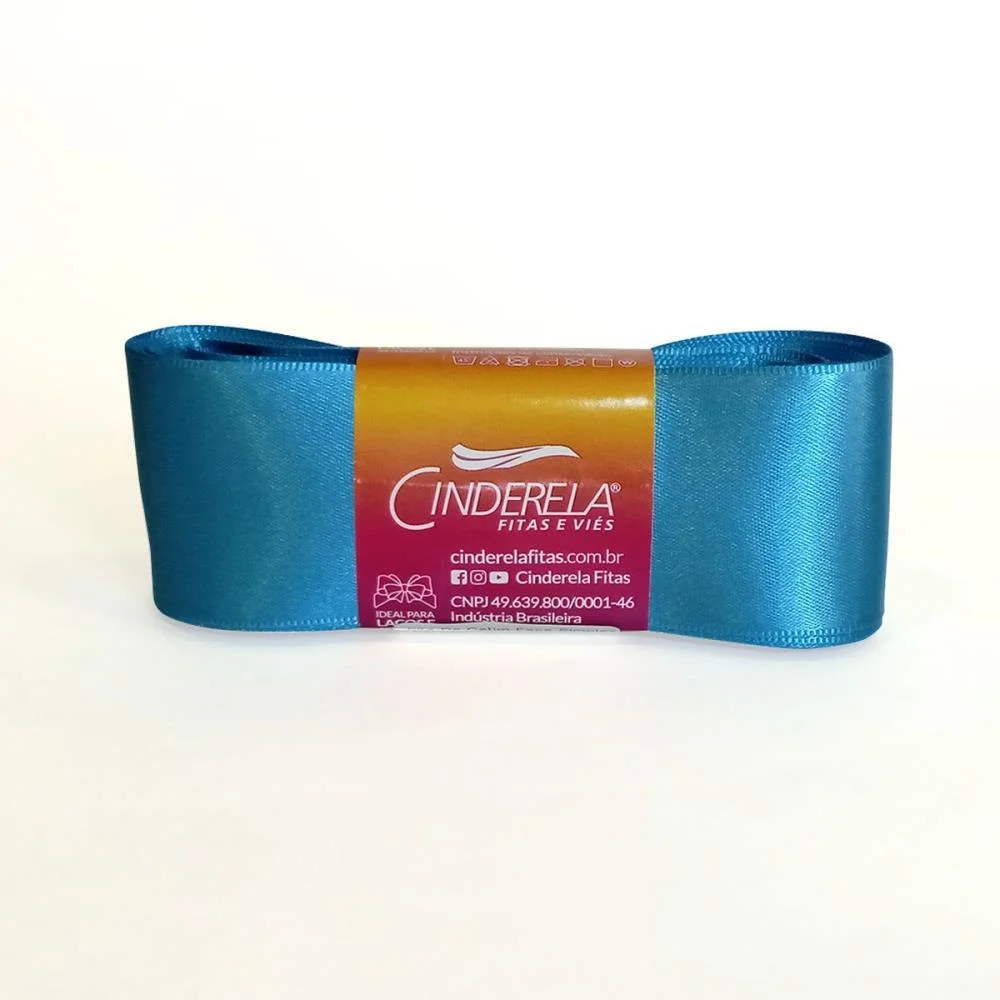 Fita De Cetim 38Mm 10M. Turquesa Cinderela
