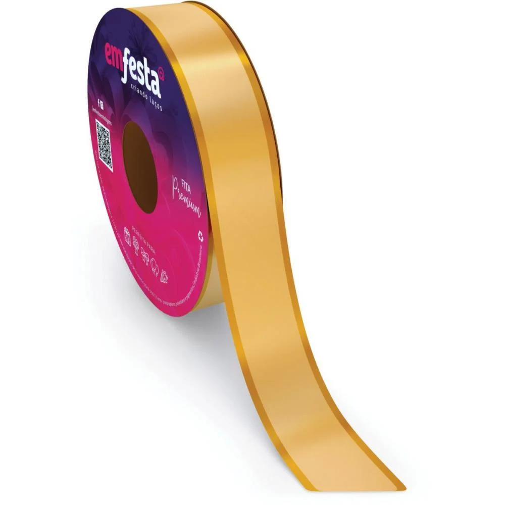 Fita Poli Lisa 30Mmx100M Classic Dourado Emfesta (Rolo)