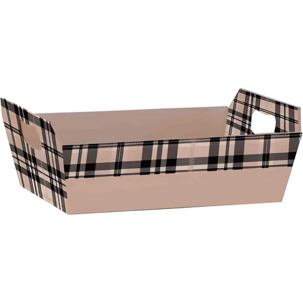 Cesta De Papel Nude G 28,5X20X9Cm Xingo Embalagens (Pct.c/04)