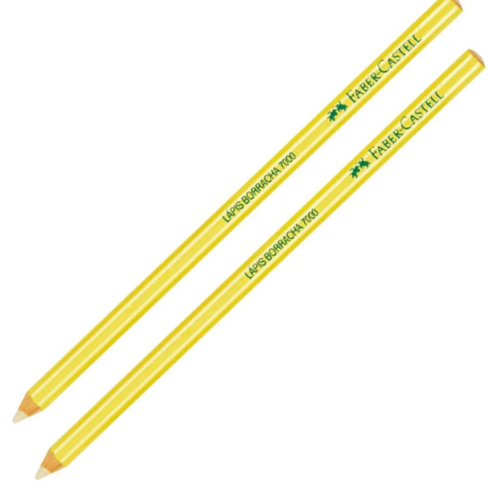 Borracha Lapis Ecolapis Amarelo Neon Faber-Castell (Cx.c/12)