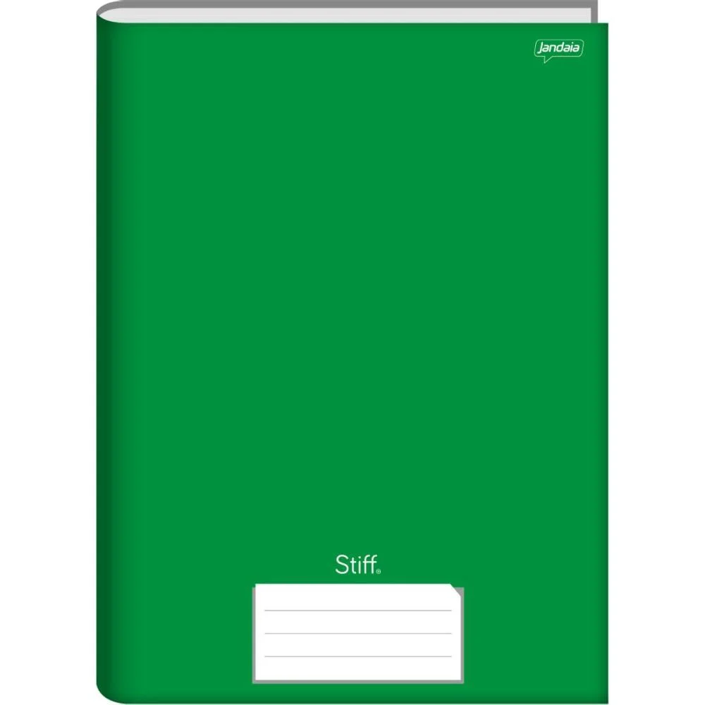 Caderno Brochura Pequeno Capa Dura Stiff 48 Folhas Verde Jandaia (Pct.c/10)