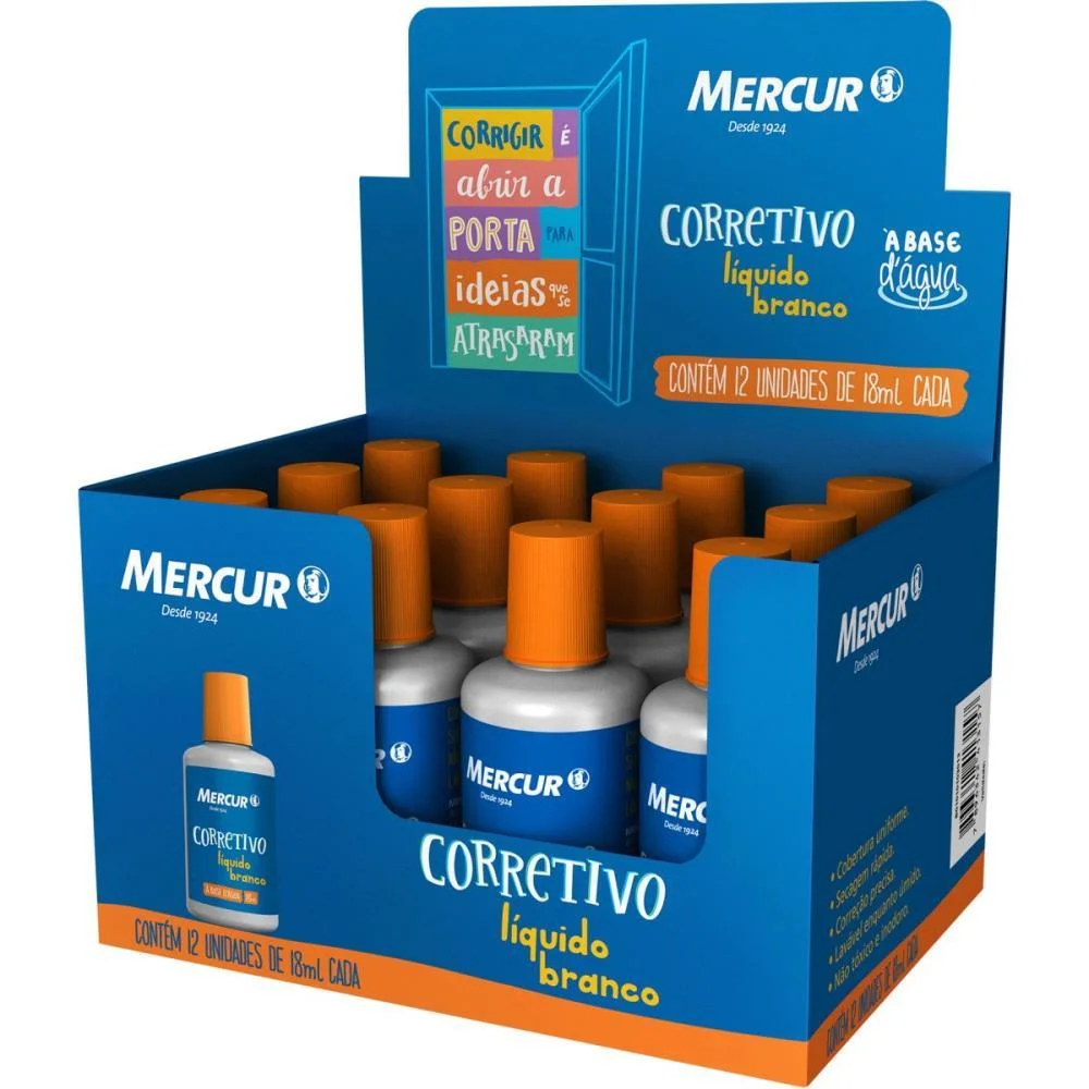 Corretivo 18Ml Branco Mercur (Cx.c/12)