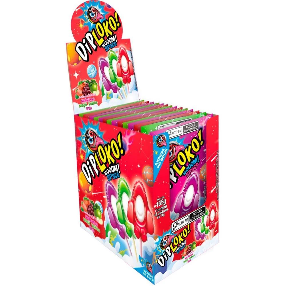 Doce Dip Loko Boom Space Danilla Foods C/ 15 Unidades