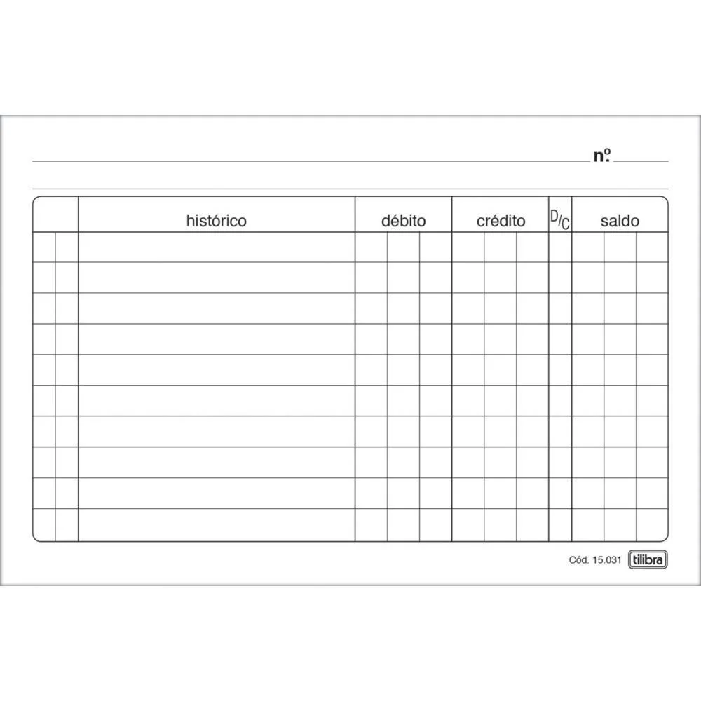 Ficha Conta Corrente 4X6 N.2 Tilibra (Pct/100)