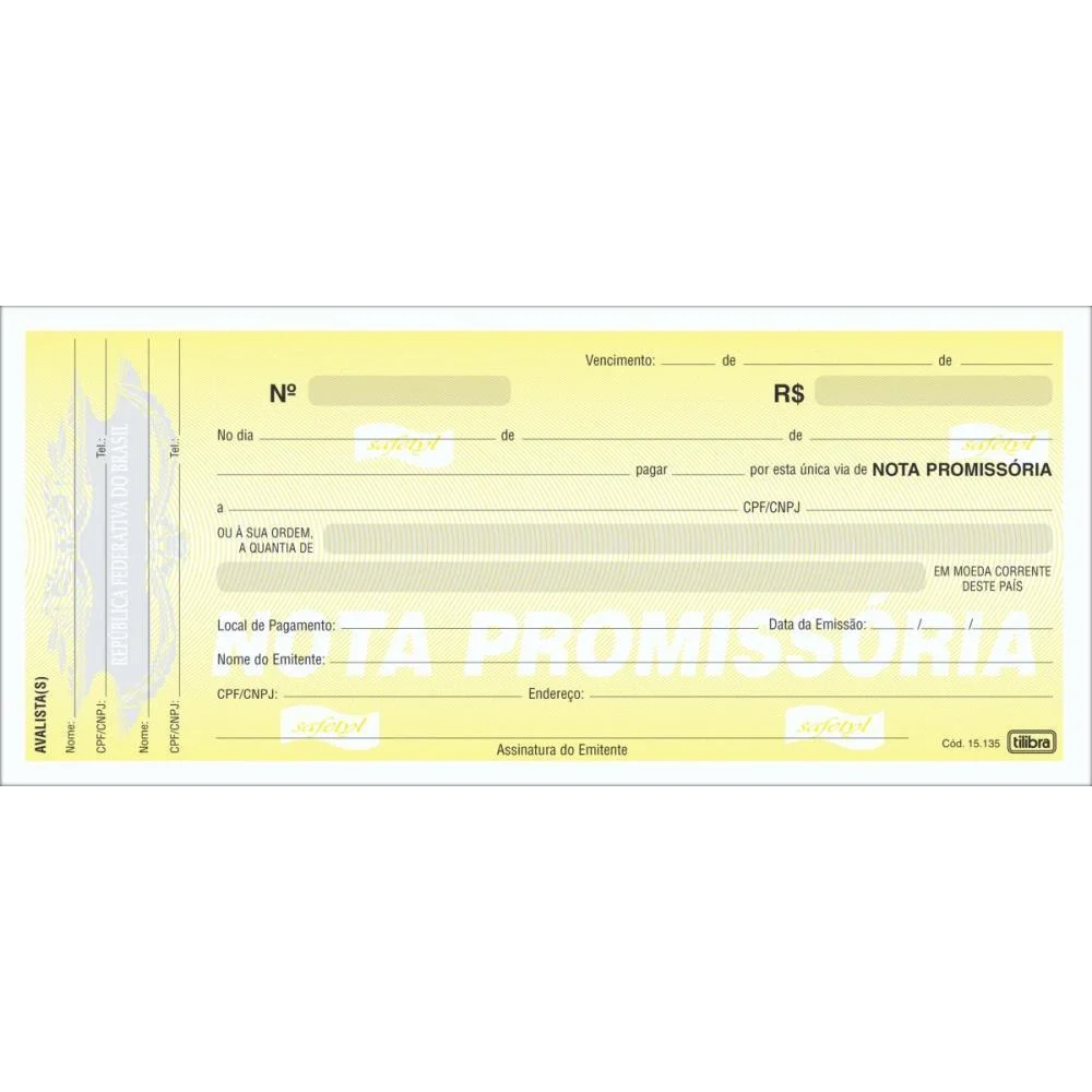 Impresso Talao Nota Promissoria 50Fls. Tilibra (Pct.c/20)
